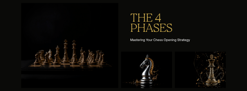 Chess Openings for Beginners: 7 Essential Openings Every Player Must Know The 4 phases of a chess opening infographic