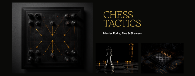 Chess tactics training — master forks, pins, and skewers